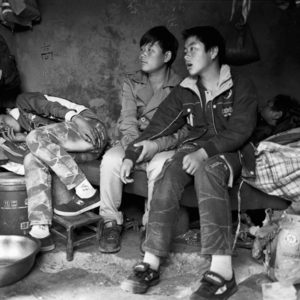 Wang Bing, Father and Sons n°12, 2014, Digital print of negative film, 80 x 160 cm
