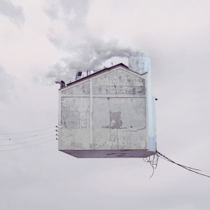 Laurent Chéhère, Flying Houses – Laundry, 2012, Inkjet print, 120 x 120 cm