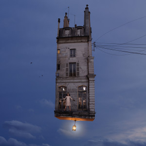 Laurent Chéhère, Flying Houses – Who Are You, 2015, Inkjet print, 120 x 120 cm