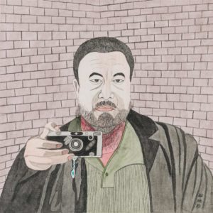 Shao Bingfeng, Ai Weiwei, 2014, coloured pencil and ink on paper, 57 x 57 cm
