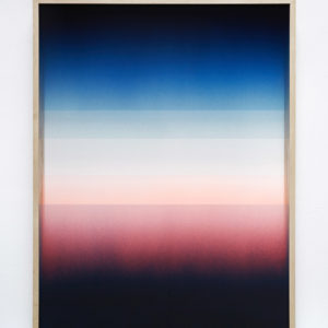 Sebastian Wickeroth, Untitled, 2017, Spray paint on glass and wooden frame, 100 x 70 cm